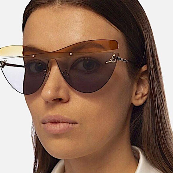 Fendi FF 0400/S XYO 99 Fendi 99 mm Grey Sunglasses - Picture 1 of 16